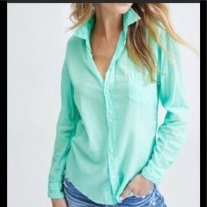 Frank & Eileen Mint Green Voile Buttoned Down Barry Shirt